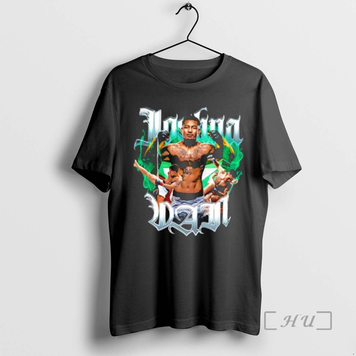 Trending Joshua Van Flexing Portrait Green Smoke Flame Tattoos Background Engage Combat Sports T-Shirts, Hoodie, Sweatshirt