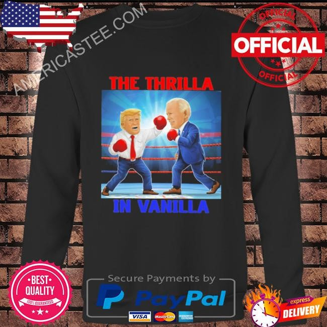 Trump vs biden boxing match- the thrilla in vanilla president shirt