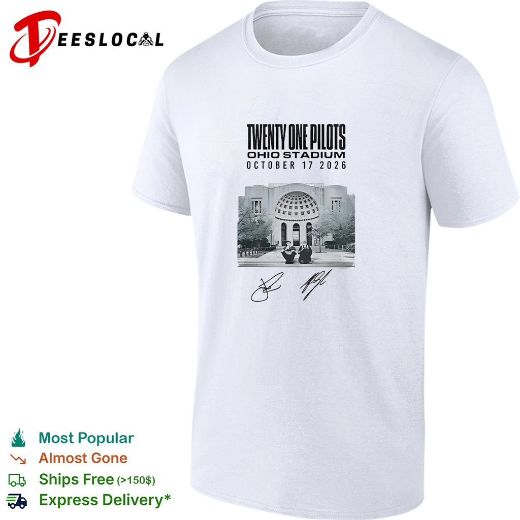Twenty One Pilots Ohio Stadium October 17 2026 concert signatures shirt