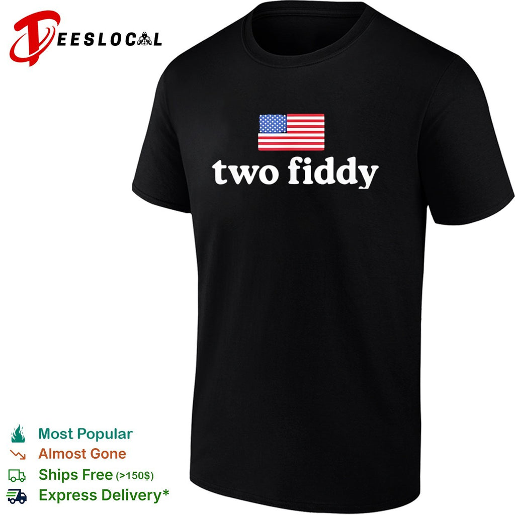 Two Fiddy USA flag Shirt