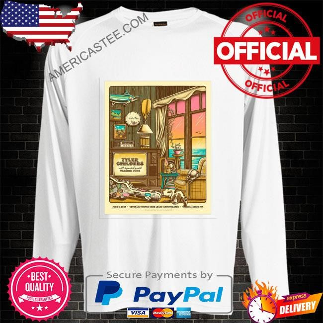 Tyler childers june 2 2024 veterans united home loans amphitheater virginia beach va poster shirt