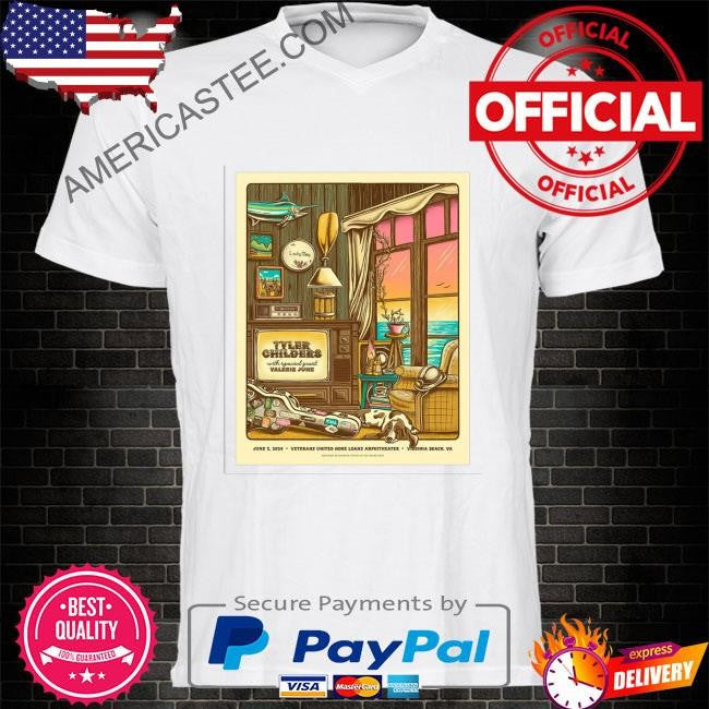 Tyler childers june 2 2024 veterans united home loans amphitheater virginia beach va poster shirt
