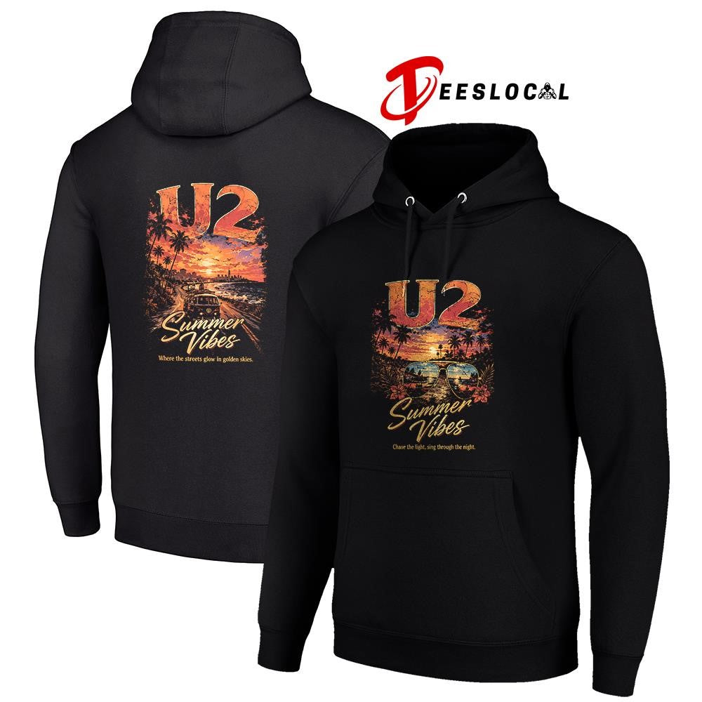 U2 summer vibes chase the light sing through the night graphic shirt