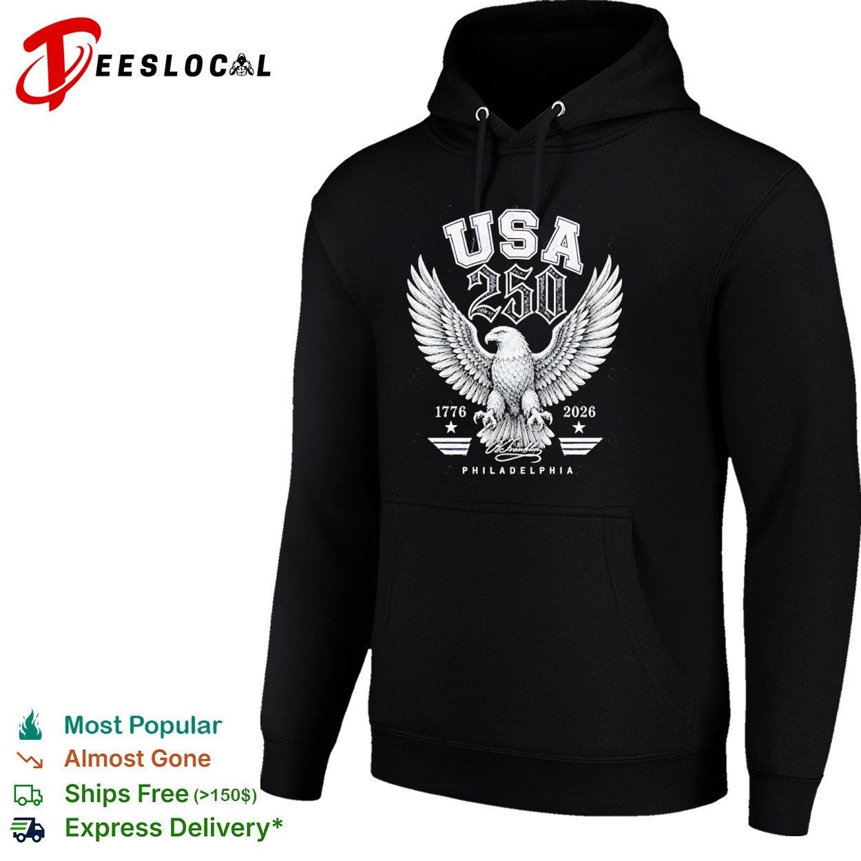 USA 250 1776 2026 B Franklin Philadelphia Patriotic American Eagle Independence shirt