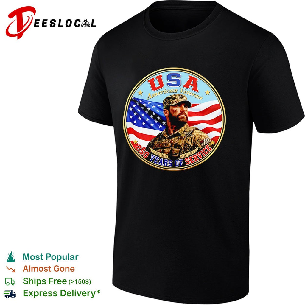 USA American Veteran 250 Years of Service United States Army Military Patriotic shirt