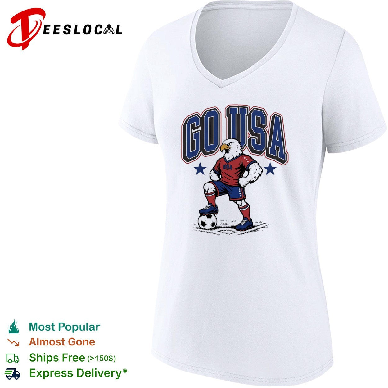 USA soccer go eagle mascot shirt