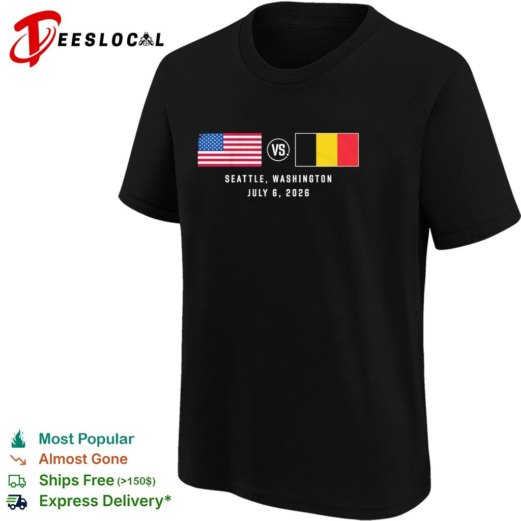 USA vs Belgium Seattle Washington July 6 2026 World Cup shirt