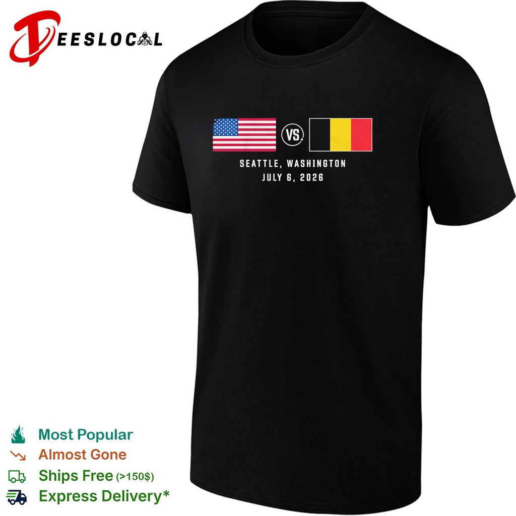 USA vs Belgium Seattle Washington July 6 2026 World Cup shirt