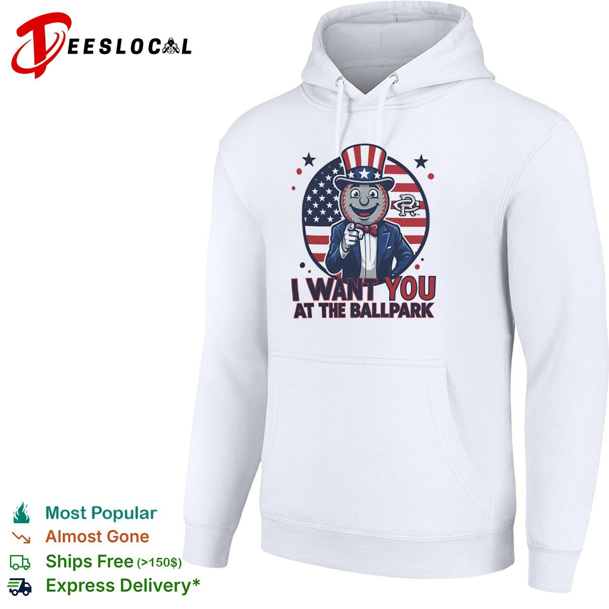 Uncle Sam Baseball I Want You at the Ballpark Round Rock Express Minor League shirt