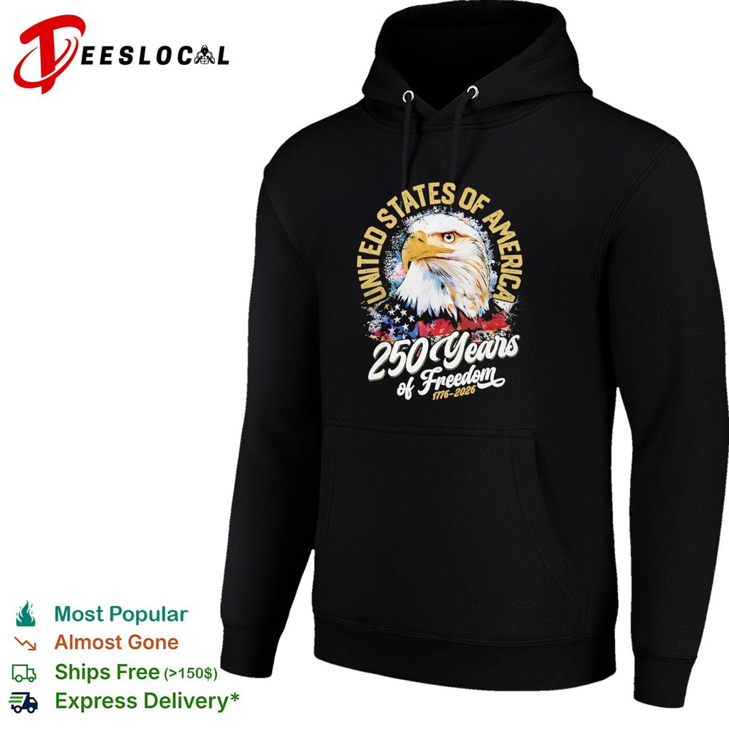 United States of America 250 Years of Freedom 1776 2026 Bald Eagle patriotic shirt