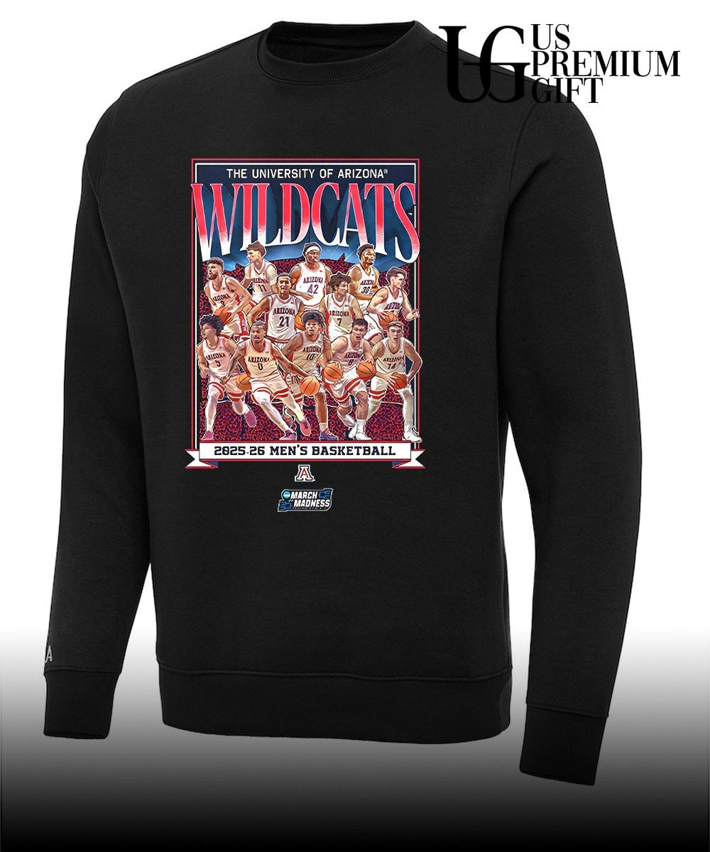 University of Arizona Wildcats Men’s basketball 2025-2026 NCAA March Madness shirt
