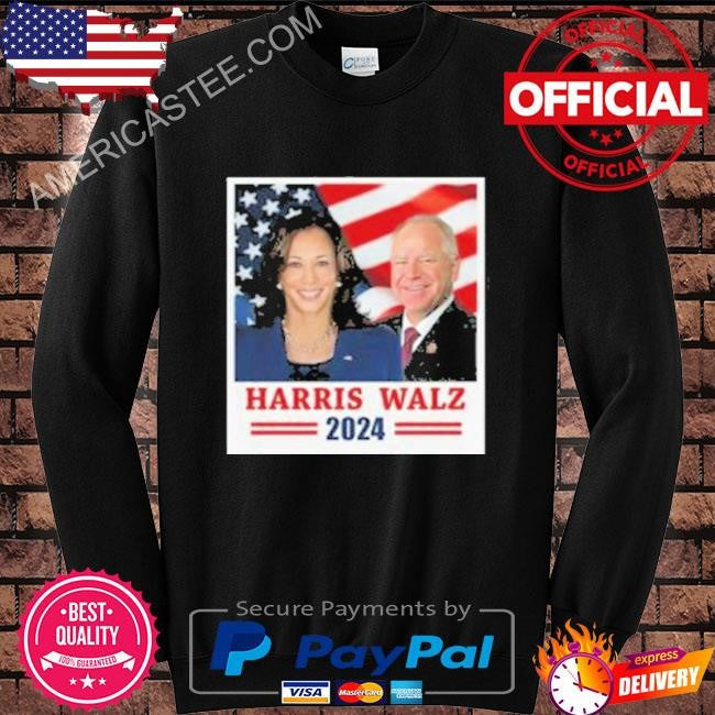 Usa flag harris walz 2024 tim walz shirt