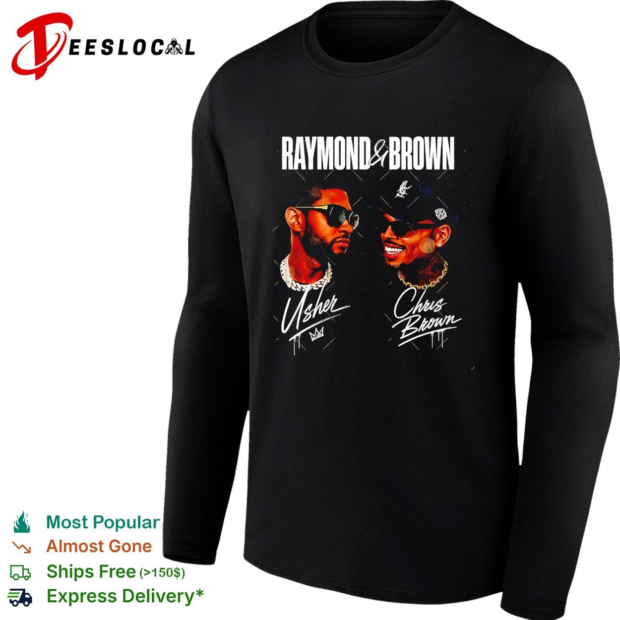 Usher and Chris Brown Raymond and Brown collab shirt