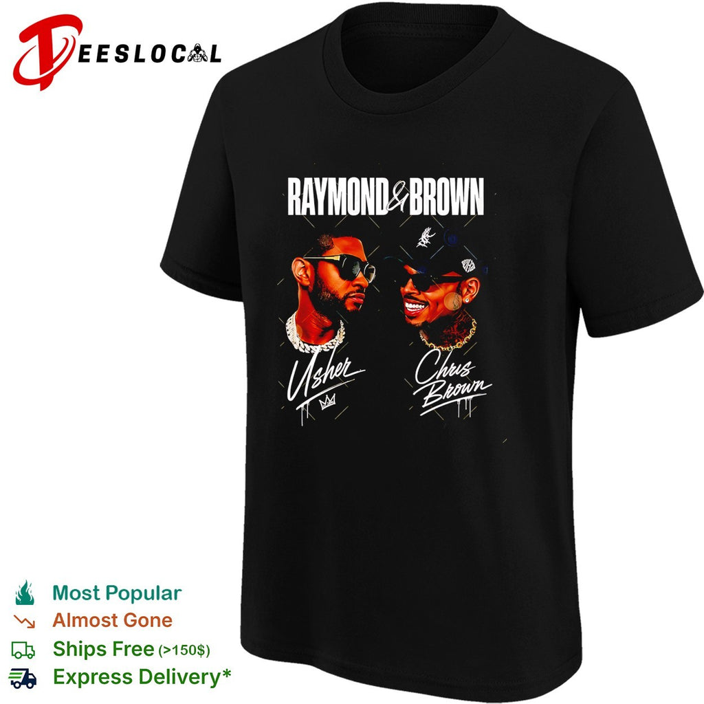 Usher and Chris Brown Raymond and Brown collab shirt