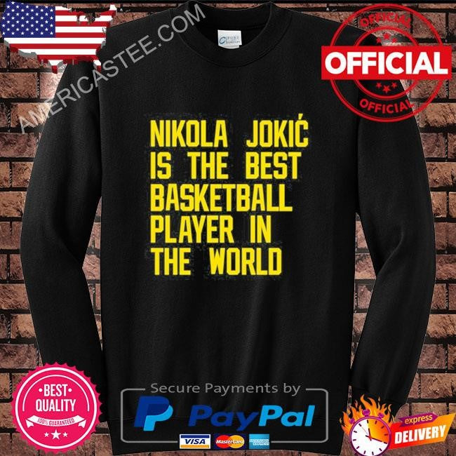 Vic lombardi wearing nikola jokic best basketball player in the world shirt