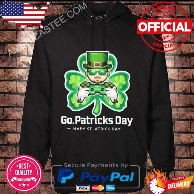 Video gamer shamrock happy st patricks day go lucky boys men shirt