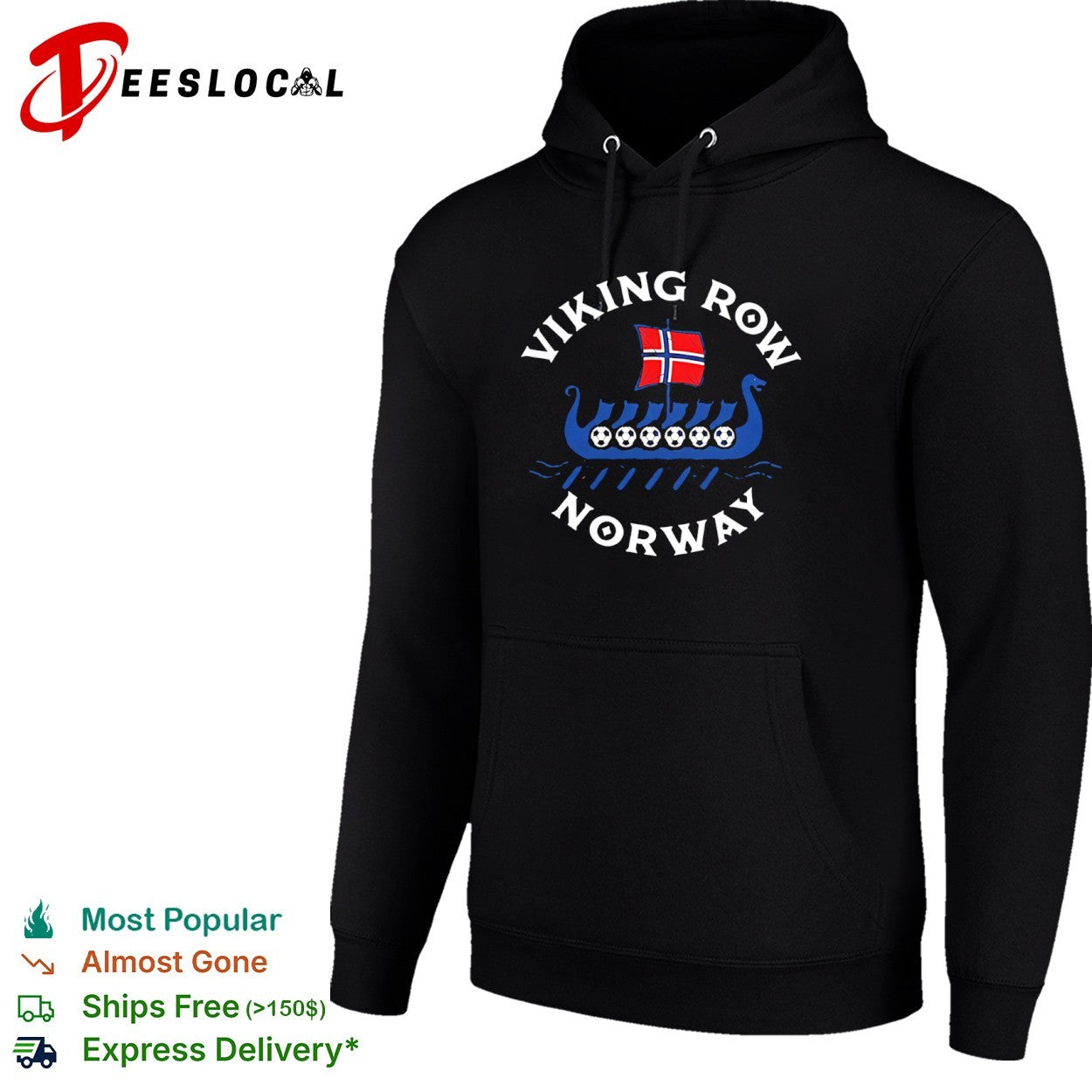 Viking Row Norway soccer boat Viking ship sport flag shirt