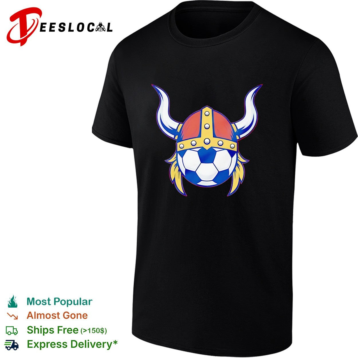 Viking Soccer Helmet Football Sports Shirt