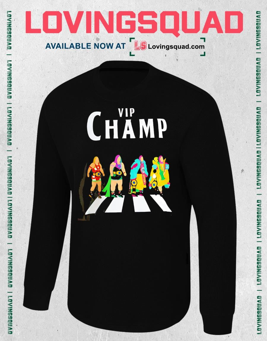 Vip Champ Chihiro Hashimoto walking across shirt