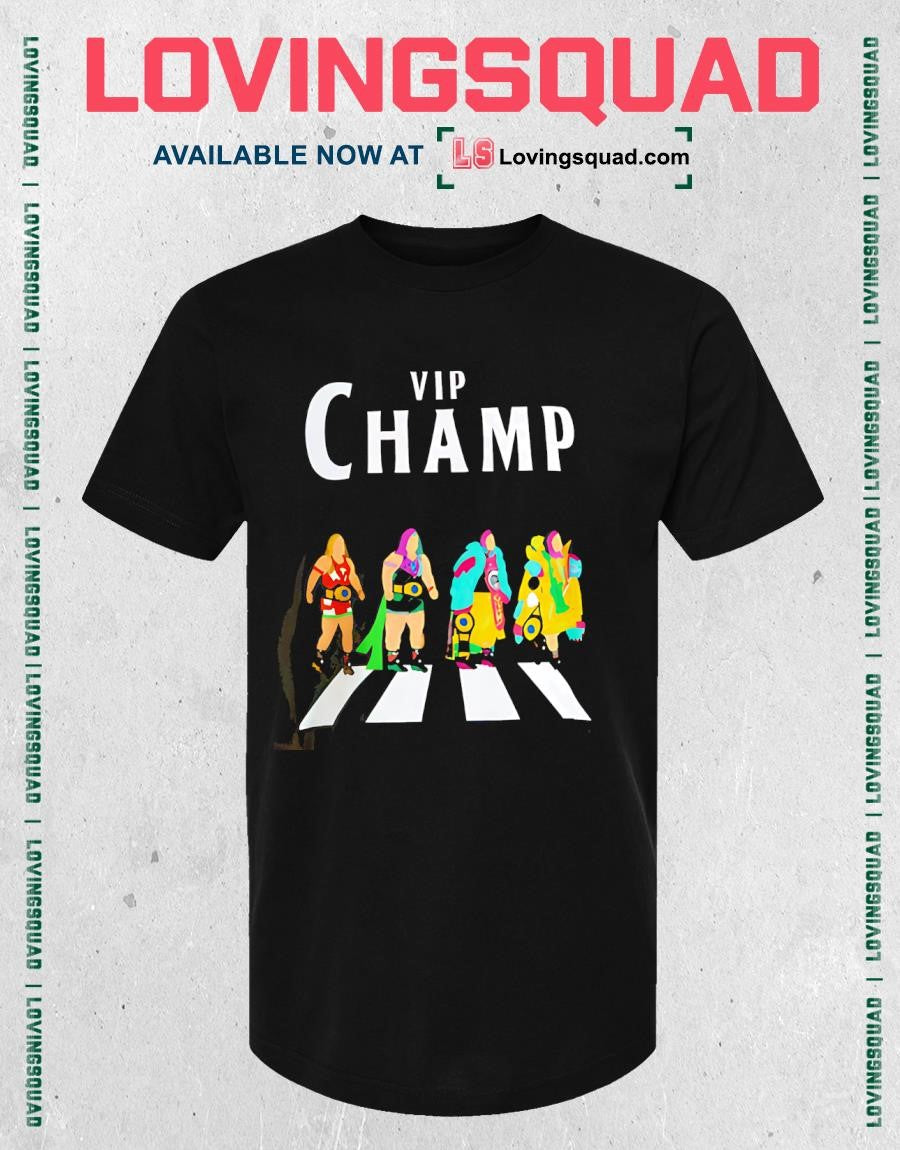 Vip Champ Chihiro Hashimoto walking across shirt