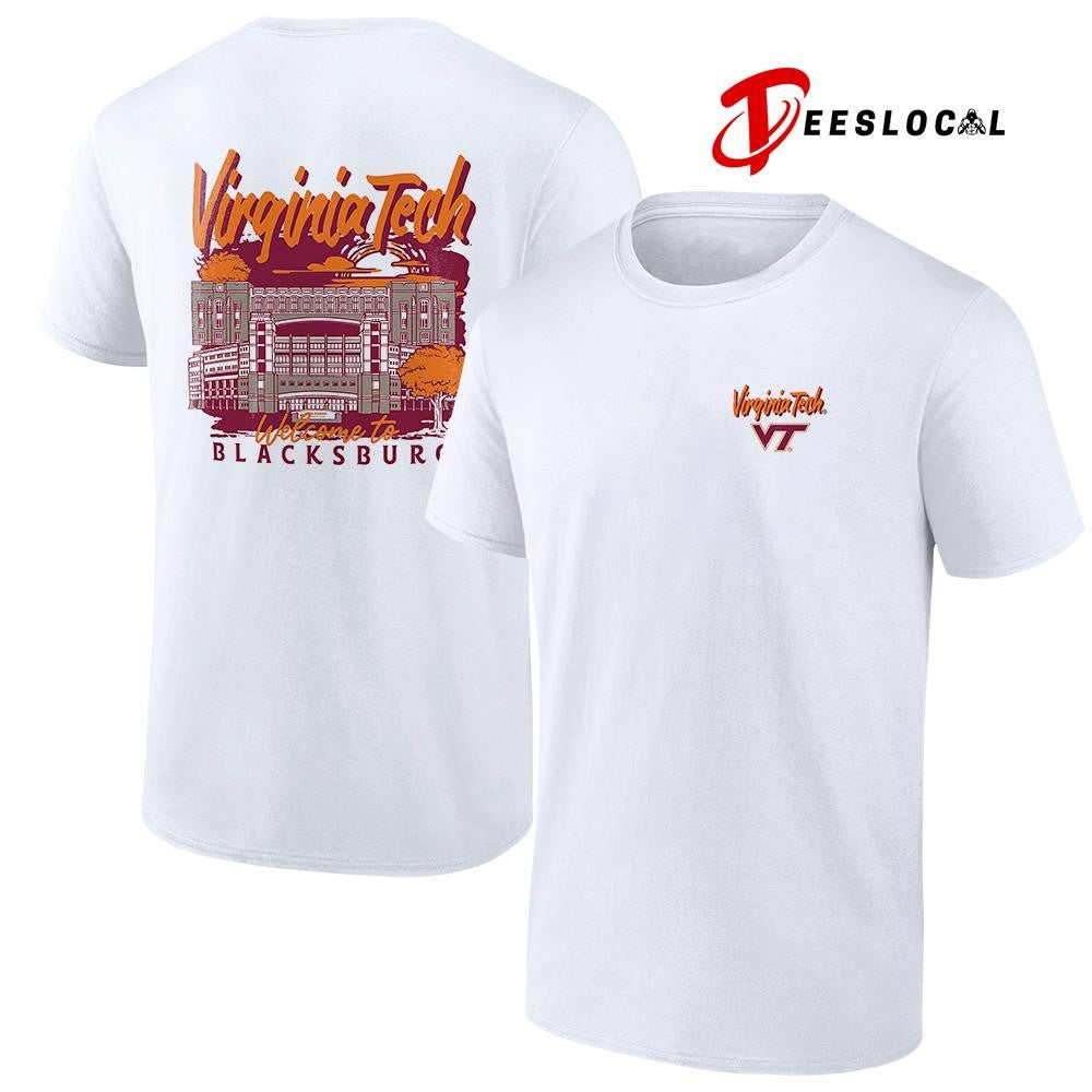 Virginia Tech Hokies welcome to Blackburg hand drawn campus graphic shirt