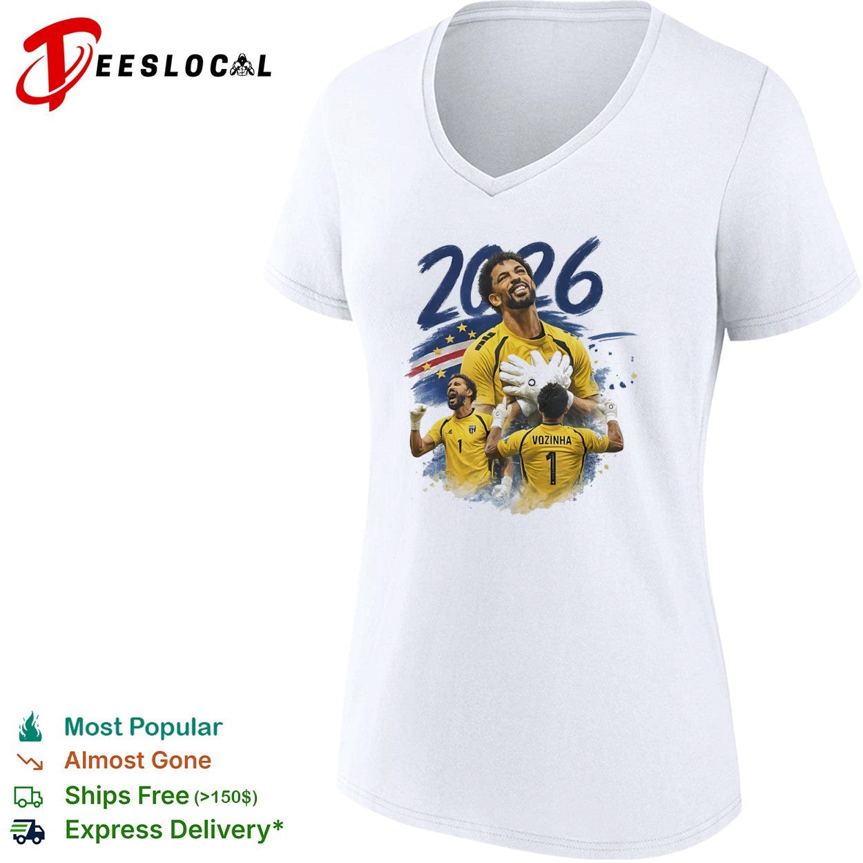 Vozinha Cape Verde National Team 2026 soccer shirt