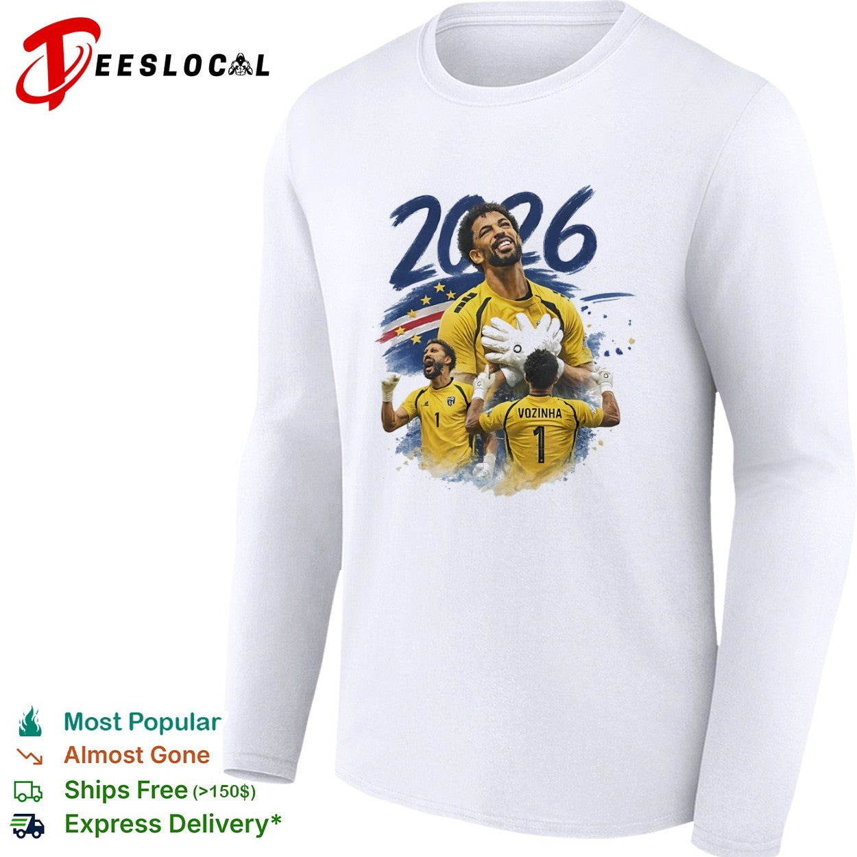 Vozinha Cape Verde National Team 2026 soccer shirt