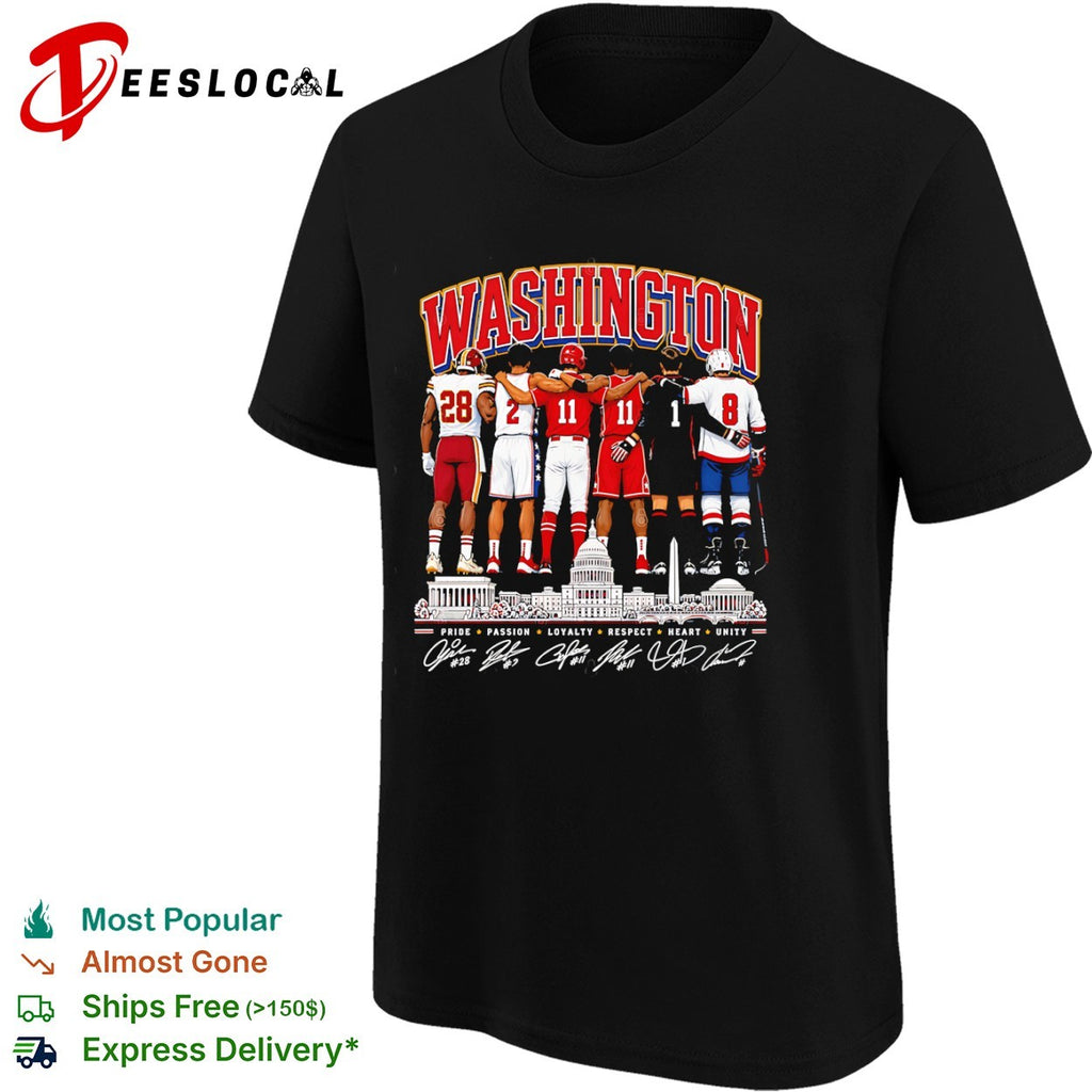 Washington Commanders Wizards Nationals Capitals DC Pride Passion Loyalty shirt