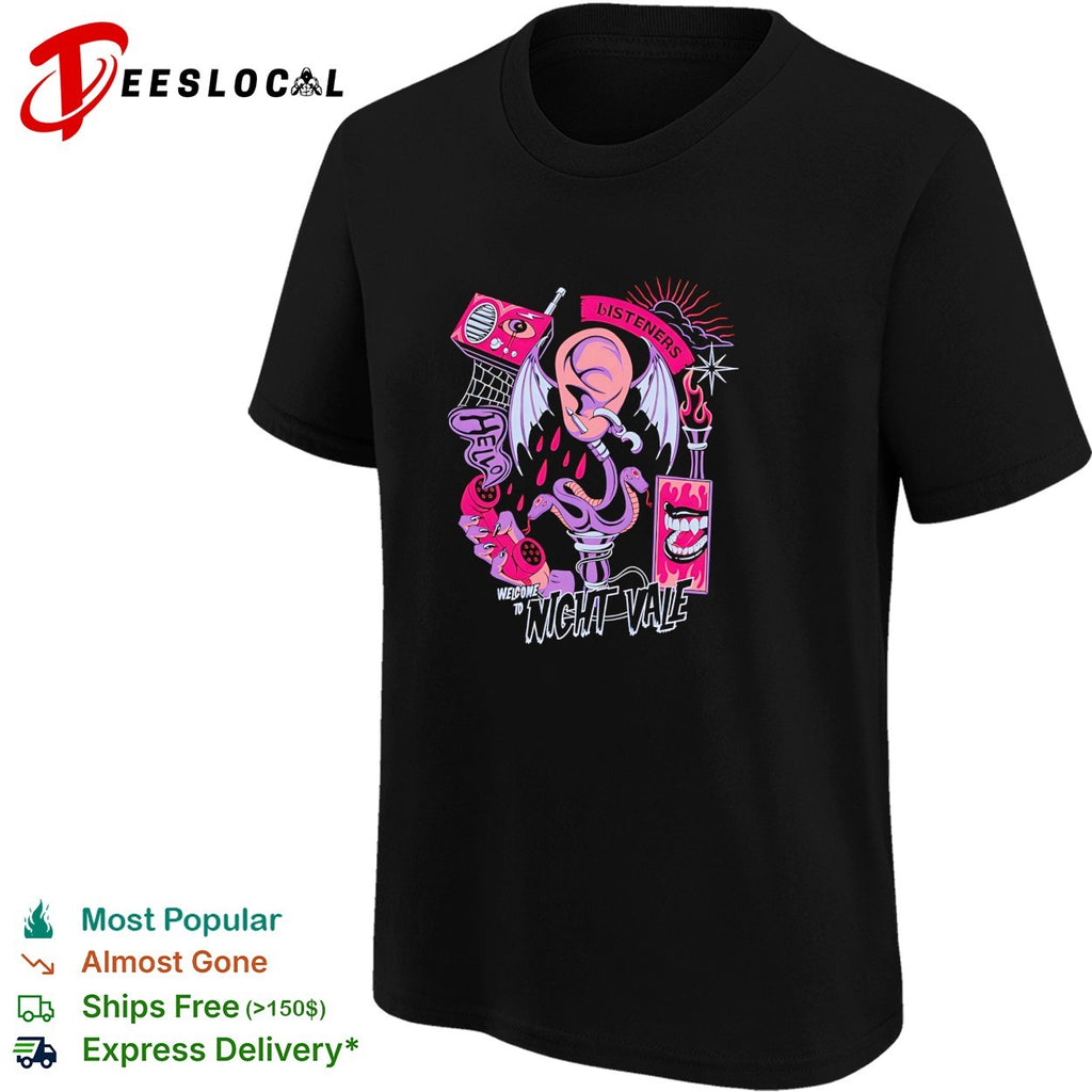 Welcome to Night Vale listeners ear wings radio podcast shirt