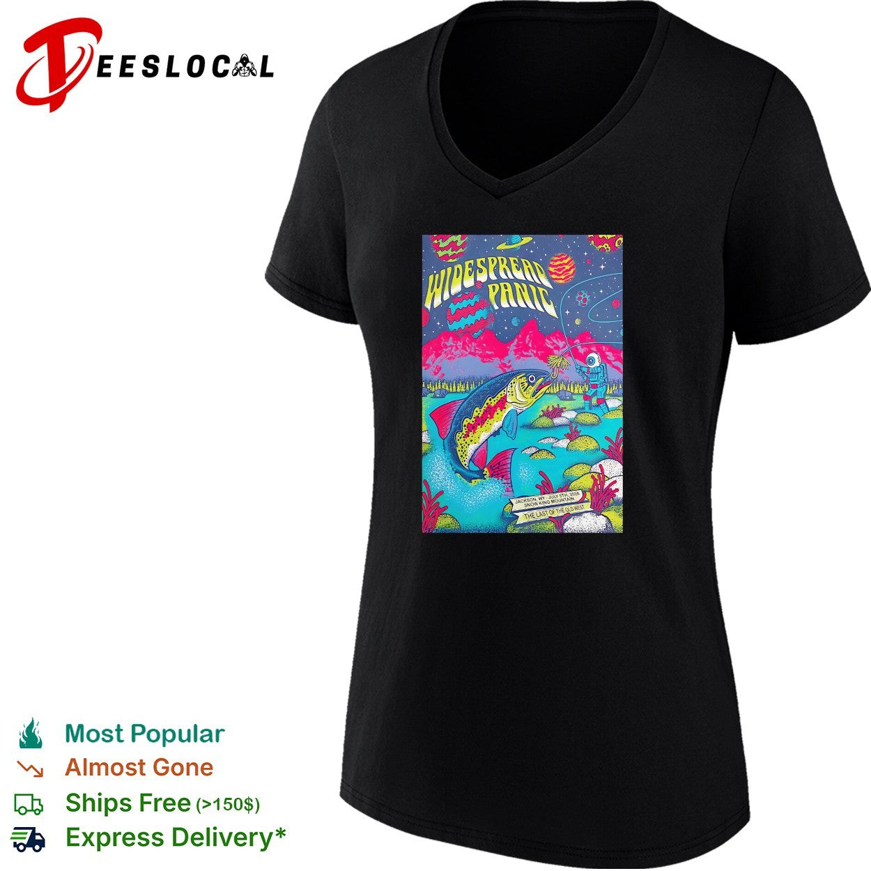 Widespread Panic Jackson WY July 5 2026 Snow King Mountain last of the old west concert shirt