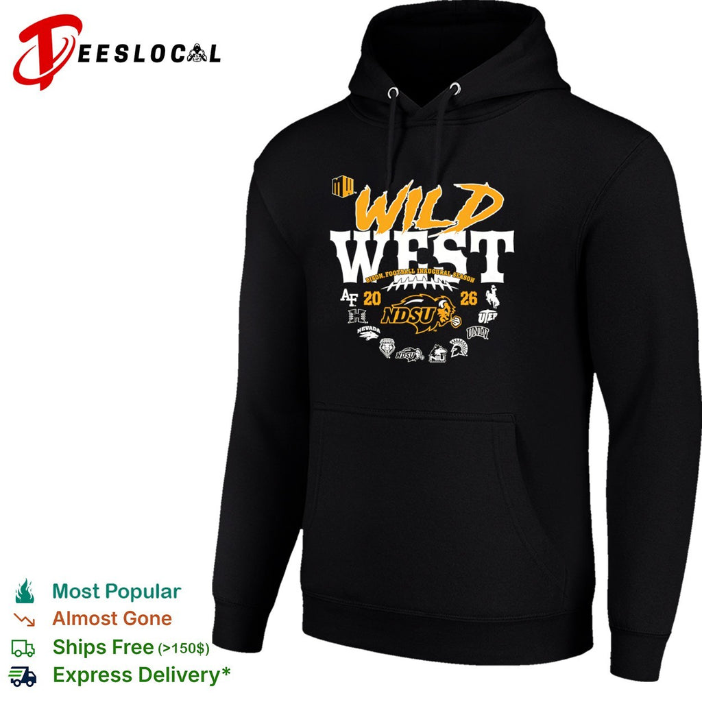 Wild West Bison Football Inaugural Season MW AF 20 26 NDSU Nevada Lobos NIU shirt