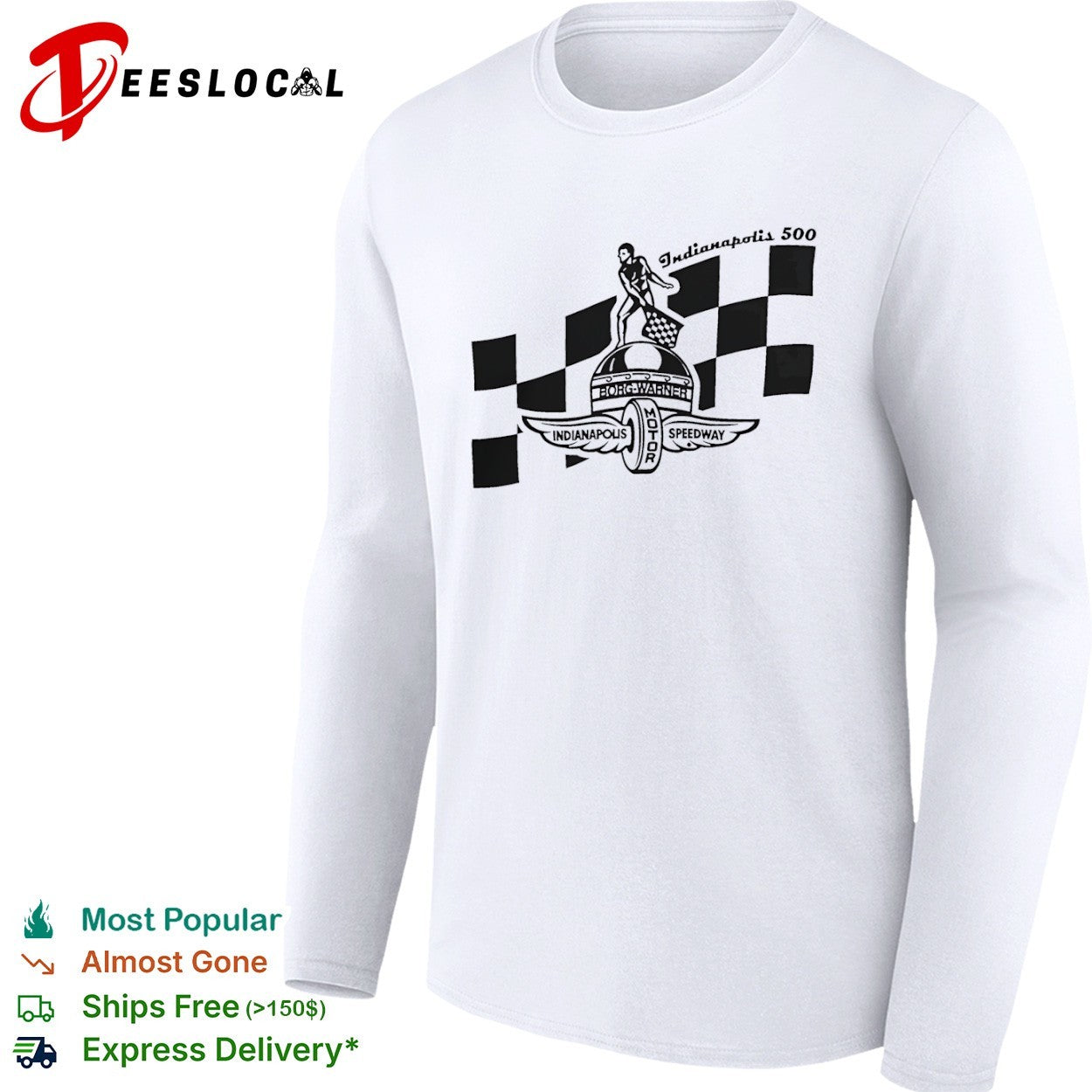 Wing Wheel Flag Borg Checkered shirt