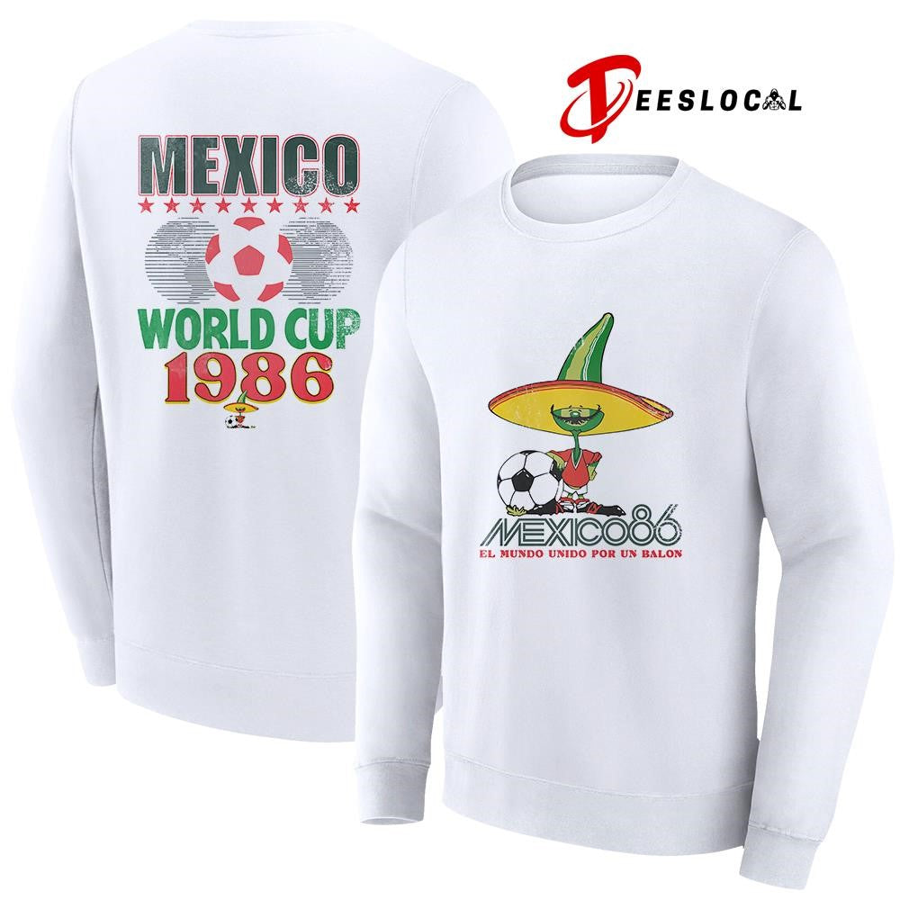 World Cup Mexico 86 el mundo unido por un balon mascot graphic shirt
