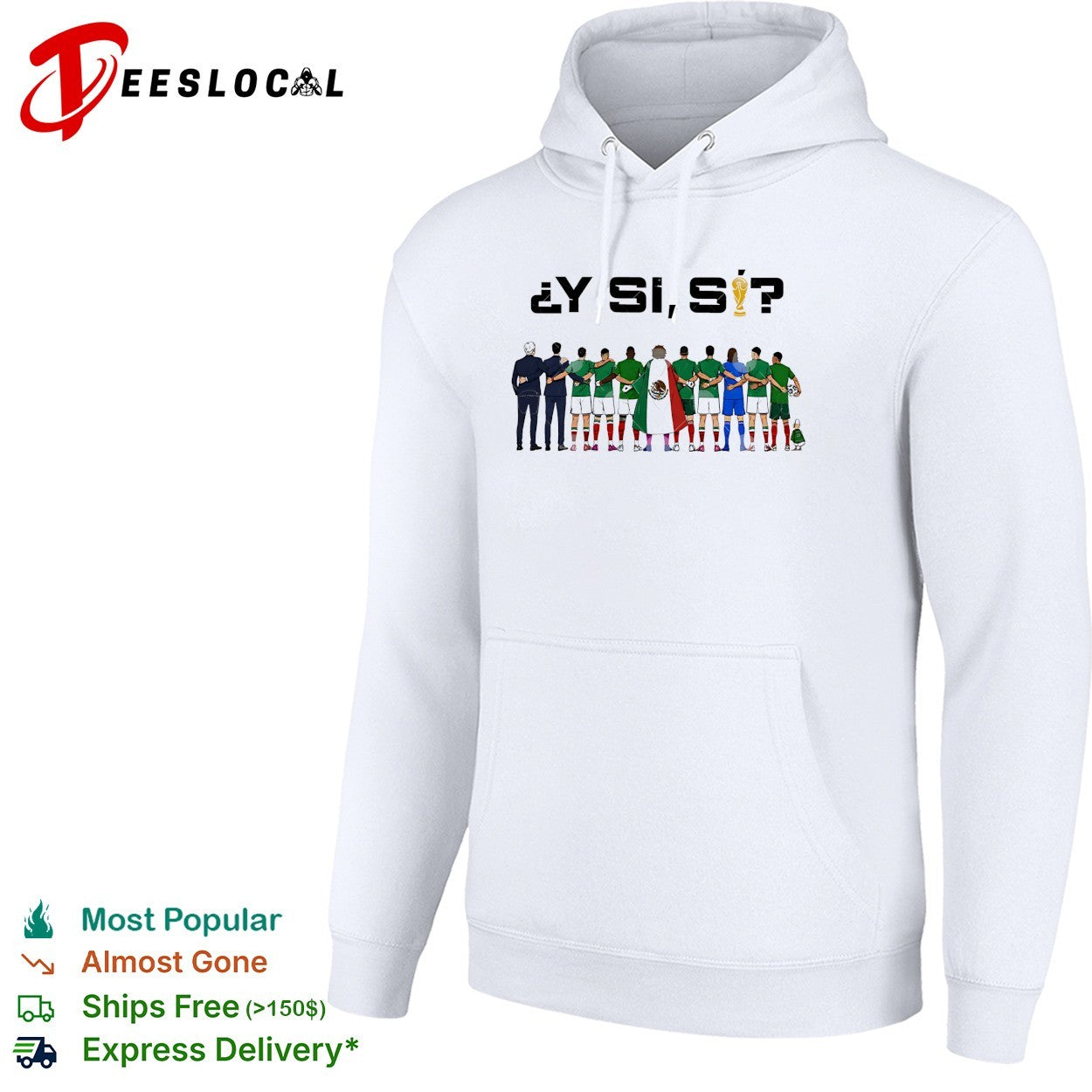 Y Si Si Mexico Football standing with back shirt