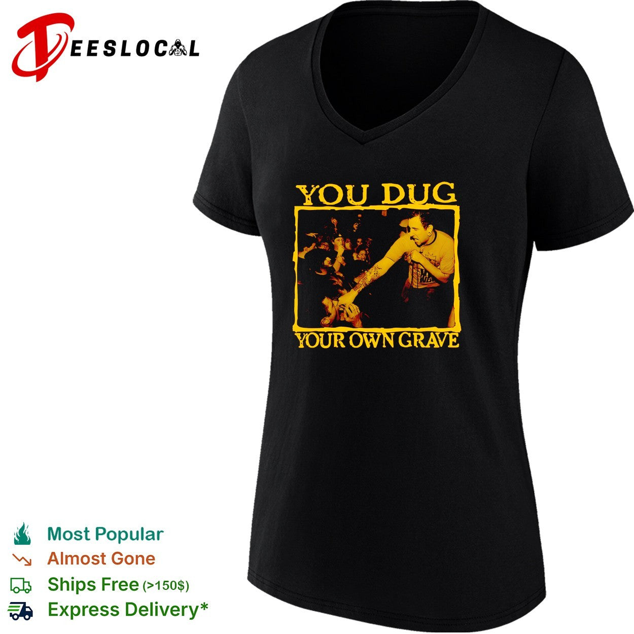 You dug your own grave live show singer pointing at crowd shirt