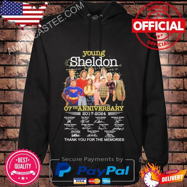 Young sheldon 07th anniversary 2017-2024 thank you for the memories shirt
