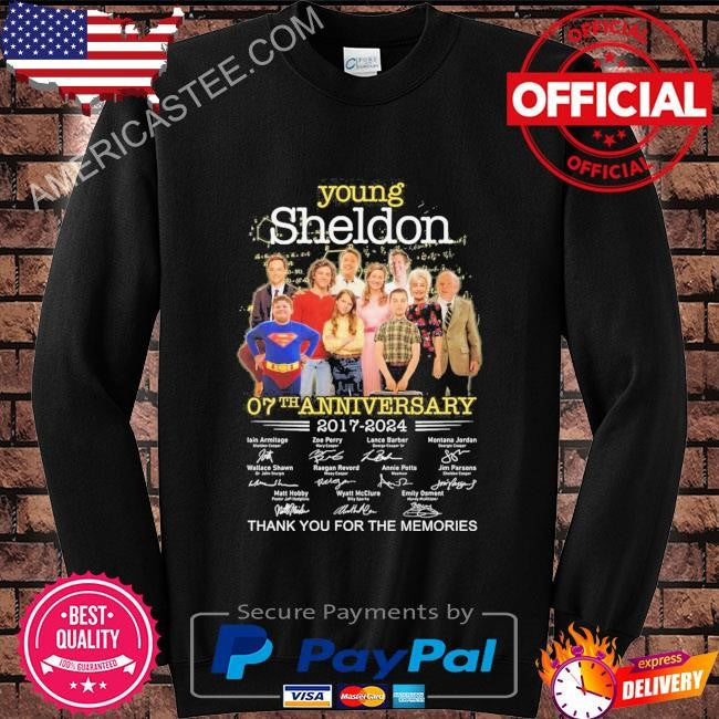 Young sheldon 07th anniversary 2017-2024 thank you for the memories shirt