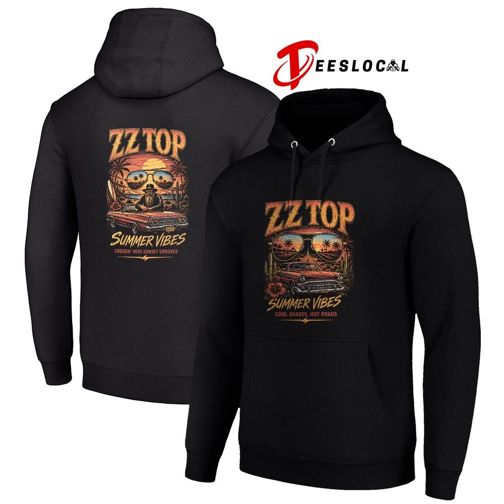 ZZ Top summer vibes cool shades hot roads graphic shirt