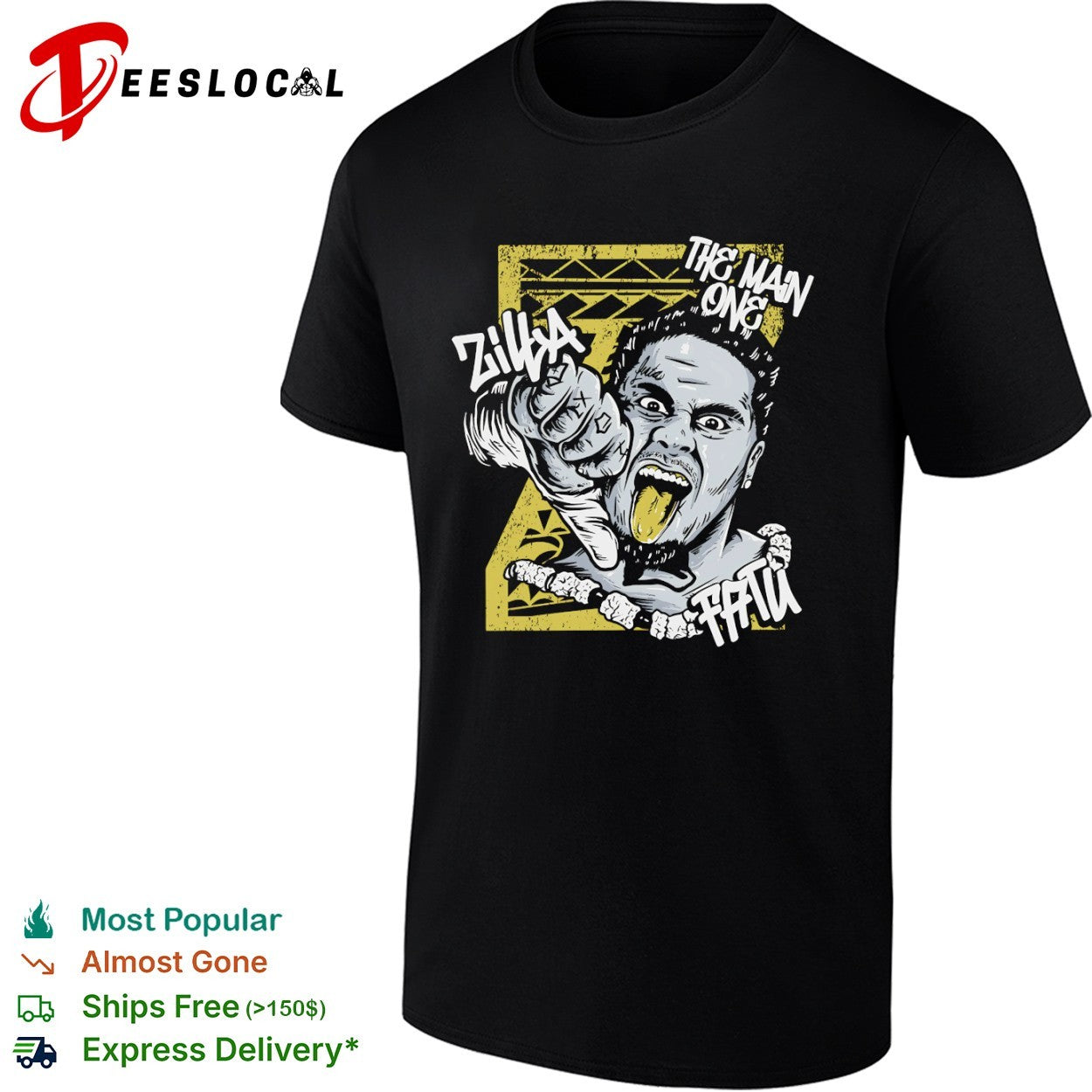 Zilla Fatu The Main One Pro Wrestling shirt