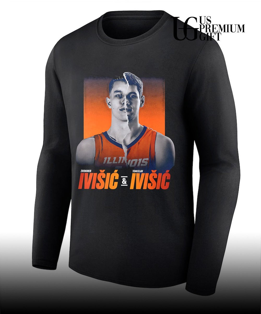 Zvonimir Ivisic vs Tomislav Ivisic Illinois Fighting Illini men’s basketball 2026 portrait shirt