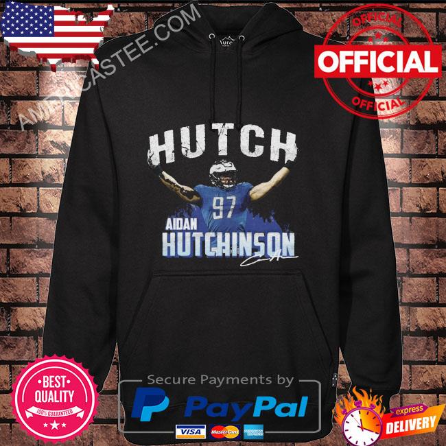 Aidan hutchinson detroit hutch wht signature shirt