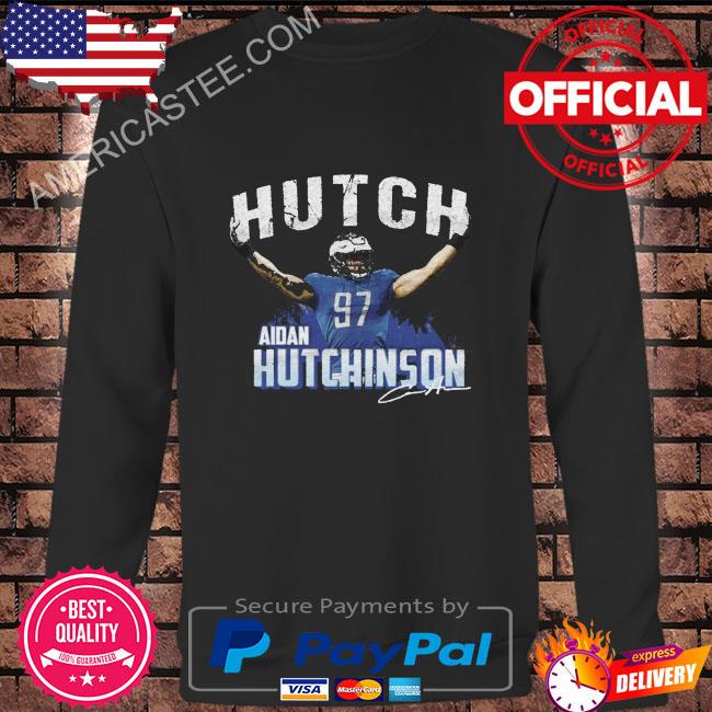 Aidan hutchinson detroit hutch wht signature shirt