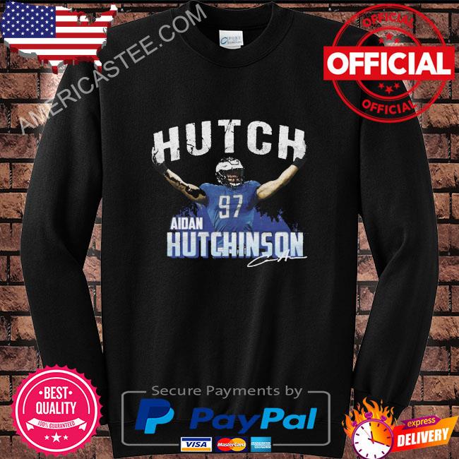 Aidan hutchinson detroit hutch wht signature shirt