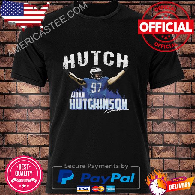 Aidan hutchinson detroit hutch wht signature shirt