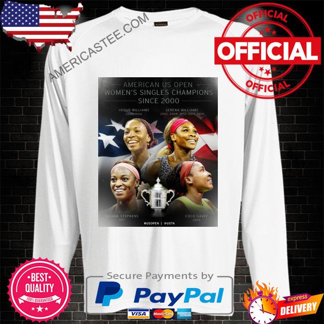 American us open women’s champions coco gauff since 2000-2023 shirt