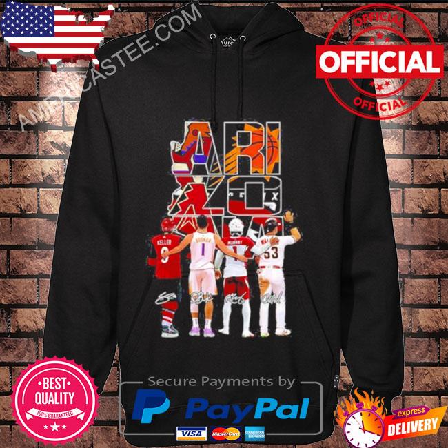 Arizona basketball team with signatures shirt