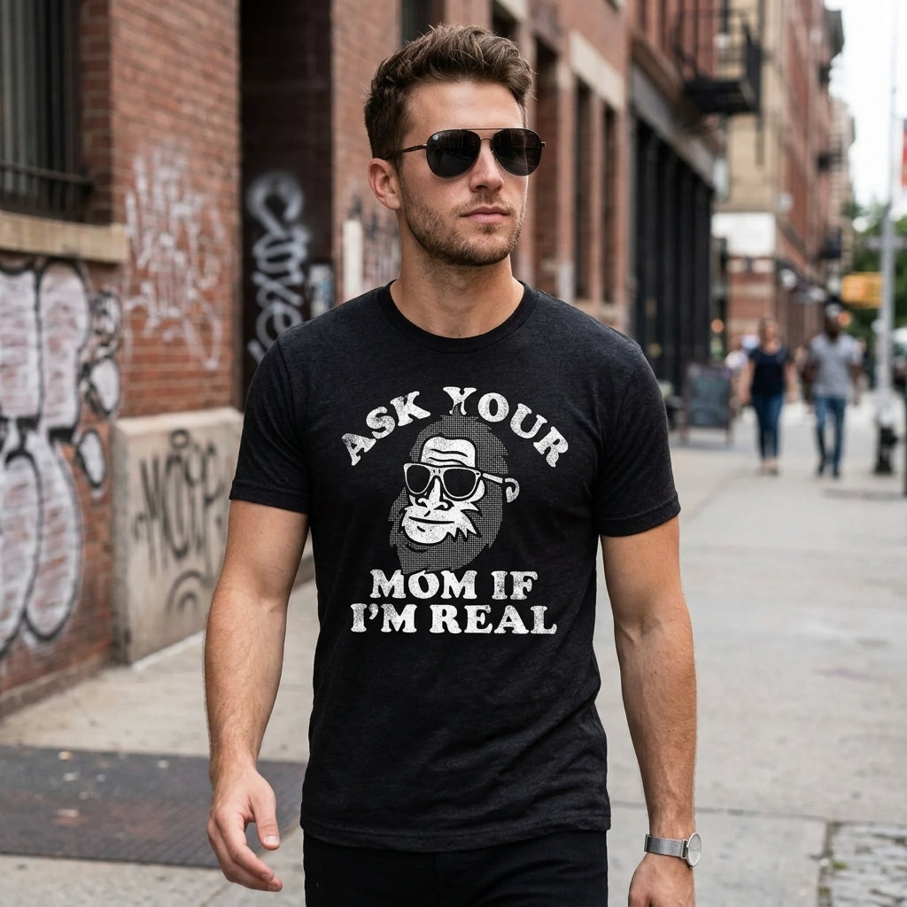 Ask Your Mom If Im Real Bigfoot Men's T Shirt