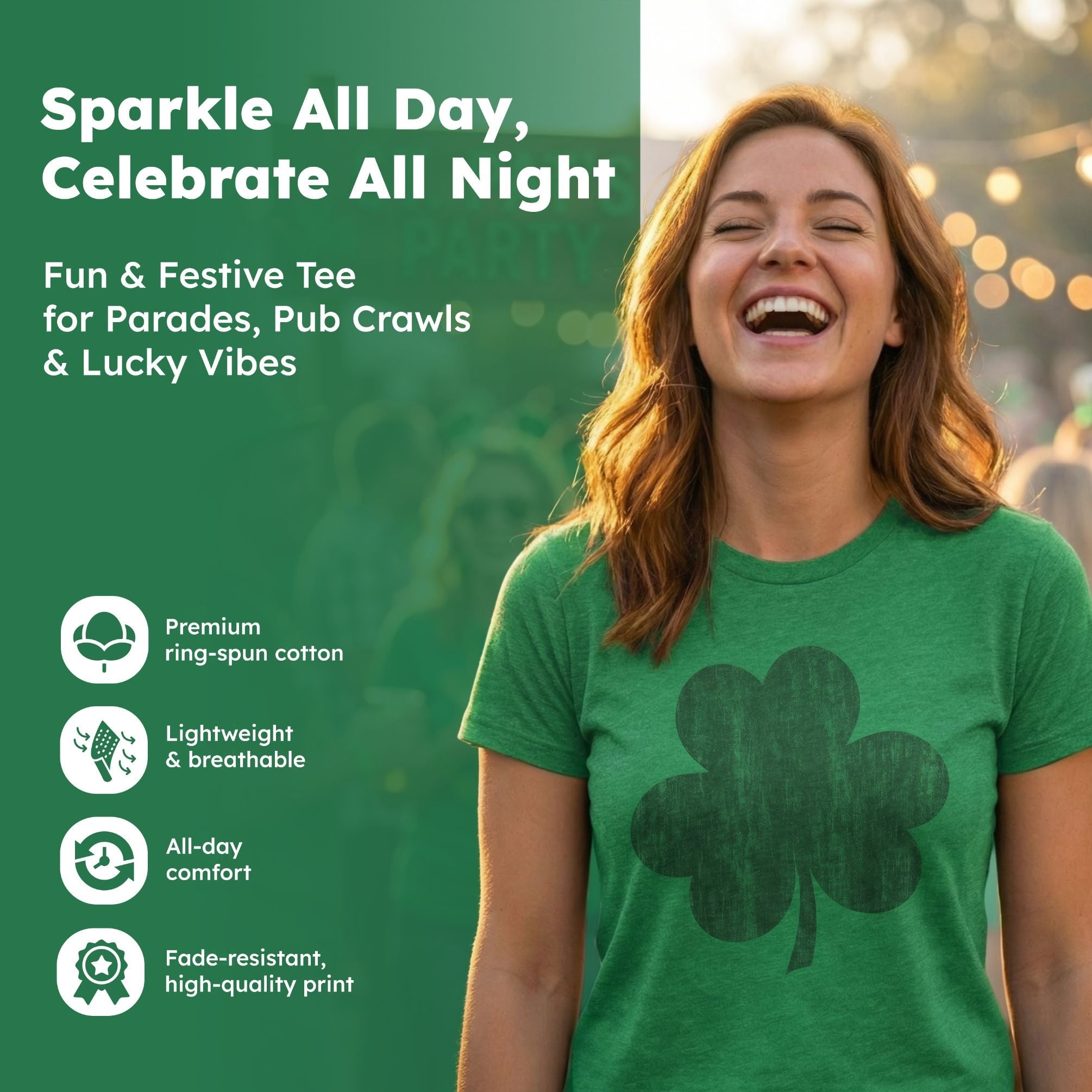 Distressed Clover Women's T Shirt