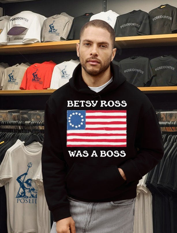 Betsy Ross Was A Boss Revolutionary War Flag T-shirt