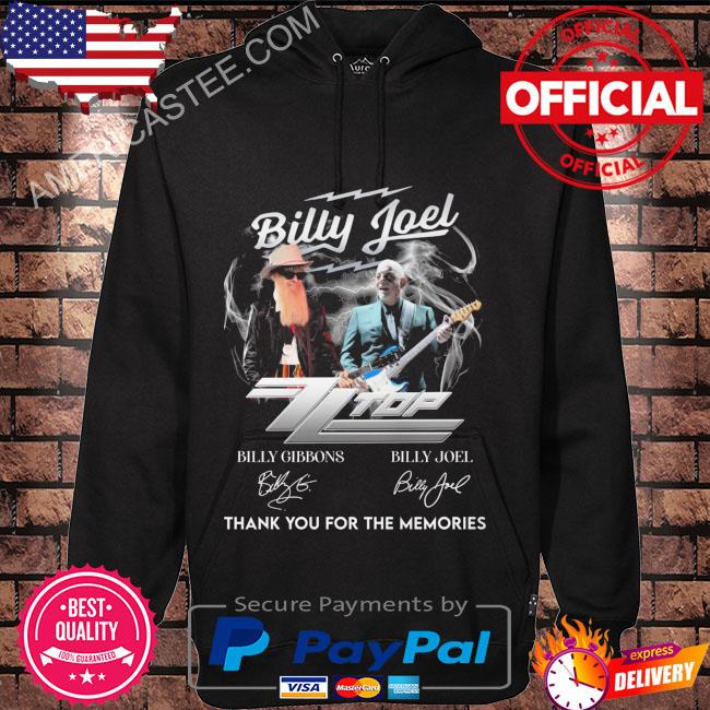 Billy Joel ZZ Top thank you for the memories signatures shirt